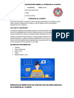 Trabajo de Investigación Sobre La Atencion Al Cliente