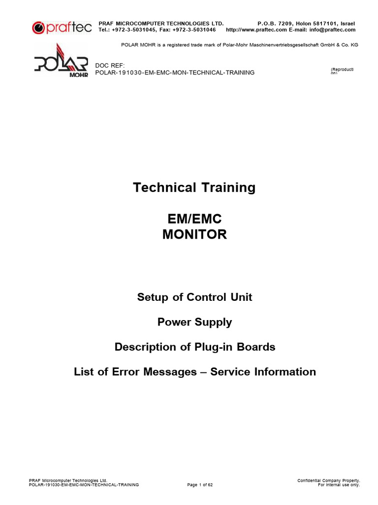 Polar Mohr EMC Monitor Training Guide | PDF | Alternating Current ...