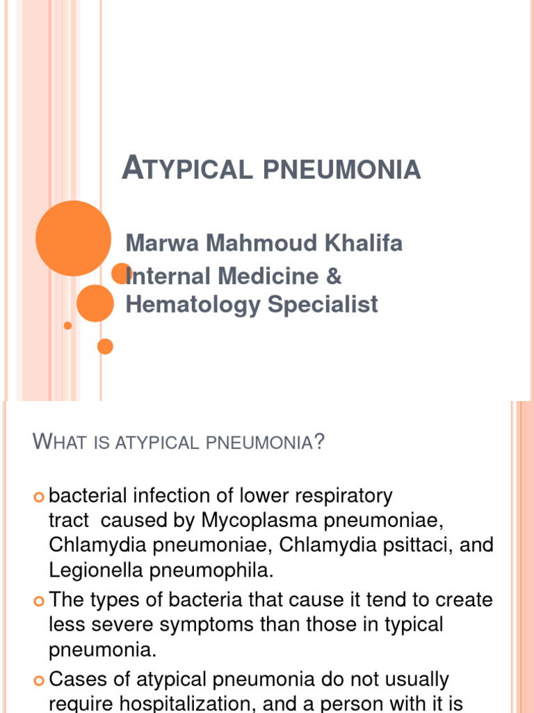 Atypicalpneumonia 190529194148 | PDF | Pneumonia | Infection