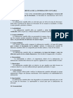 11 Características de La Información Contable.