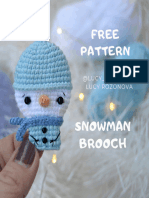 Snowman Brooch