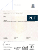 CELTA certificate