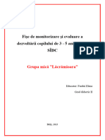 Fișe de Monitorizare Și Evaluare A Dezvoltării Copilului de 3