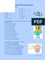 Adjectives and Adverbs Worksheet