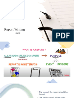 Report Writing: Igcse