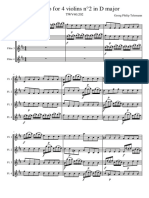 Concerto For 4 Violins N°2 in D Major-Conducteur