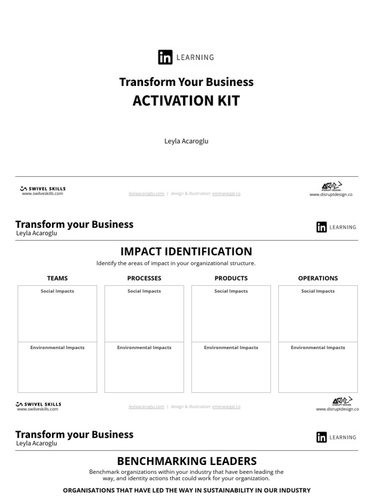 Transform Your Business Activation Kit PDF Sustainable Development