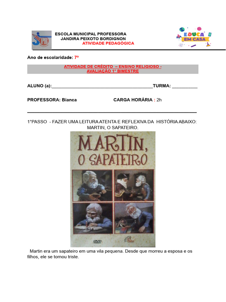 Ano de Escolaridade:: Escola Municipal Professora Jandira Peixoto ...