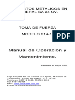 Manual Toma de Fuerza SP214-1