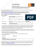 Entry Form Mphil PHD Examination