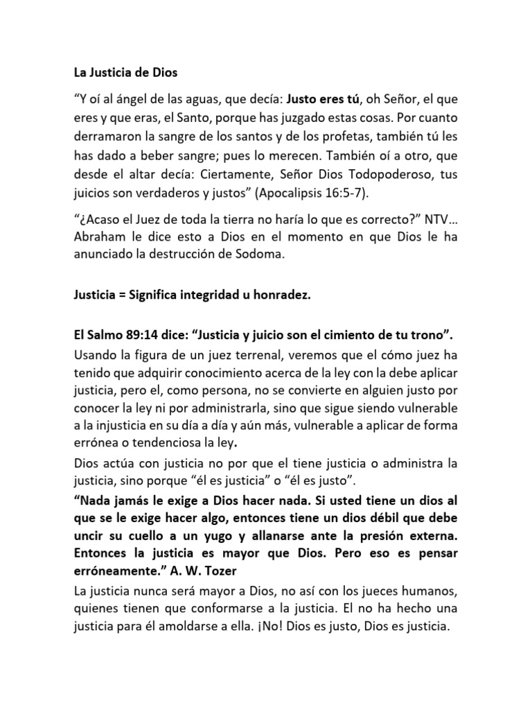 La Justicia de Dios | PDF | Justicia | Crimen y violencia