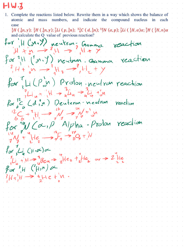 Hw 3 Pdf Nuclear Physics Neutron