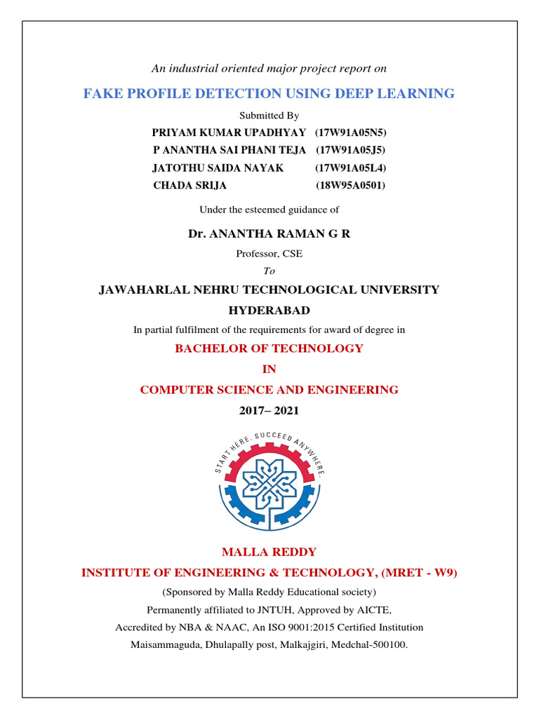 D8 - Fake Profile Detection (Gpku) | PDF | Machine Learning | Deep Learning