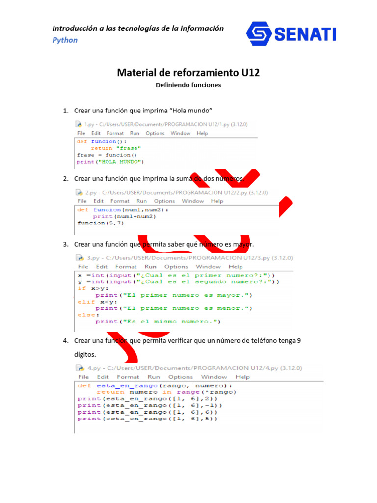 Funciones Básicas en Python | PDF