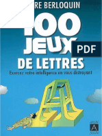 100 Jeux de Lettres