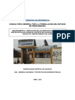 TDR Preinversión Perfil Cs Huancan Centro de Salud