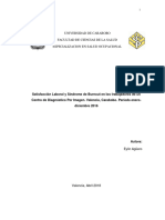 Satisfaccion Laboral y Sindrome de Burnout en Los Trabajadores de Un Centro de Diagnostico Por Imagen