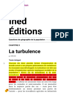 Questions de Géographie de La Population - La Turbulence - Ined Éditions