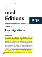 Questions de Géographie de La Population - Les Migrations - Ined Éditions