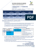 Prova Trimestral 1 Série em 2 - 3º Trim