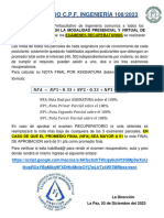 Comunicado 108 CPF Ii - 2023 Notas Examen Recuperatorio