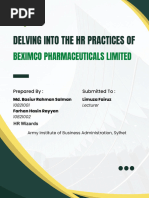 Delving Into The HR Practices of Beximco Pharmaceuticals Ltd. - by Md. Basiur Rahman Salman and Farhan Hasin Rayaan 