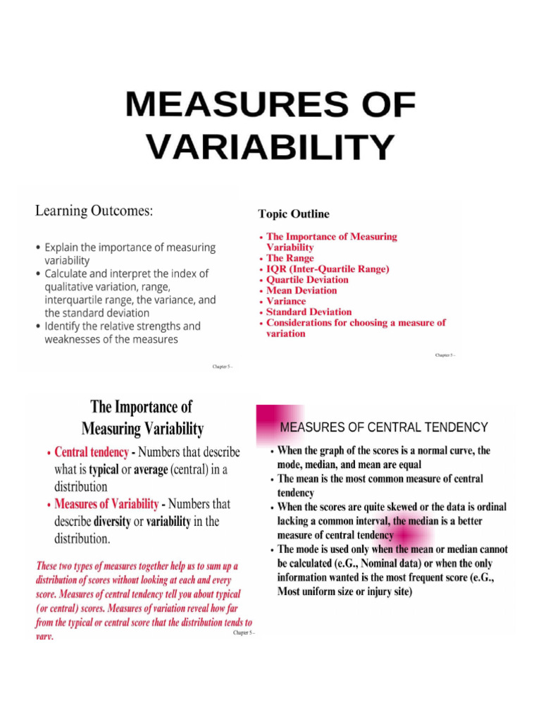 Measures of variability pdf
