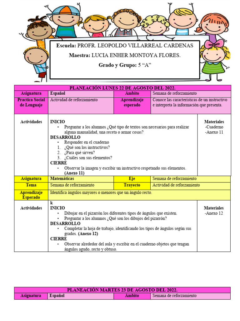 Planeacion Quinto Grado Primaria PDF Geometría Aprendizaje