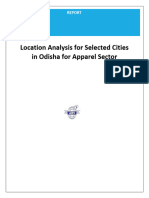 Location Analysis For Selected Cities in Odisha For Apparel Sector