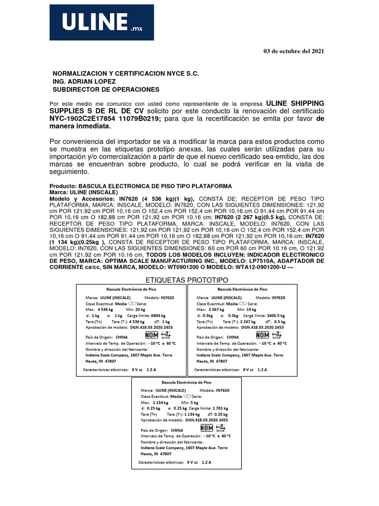 Carta Cambios In7620 C | PDF | Vehículos | Vehículo de motor