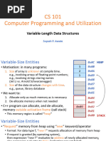 Slides CS101 6 Dynamic Memory Allocation