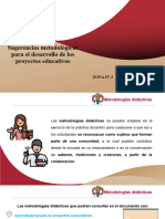 Presentación - Sugerencias - Metodológicas - para - El Desarrollo - de - Los - Proyectos - Educativos