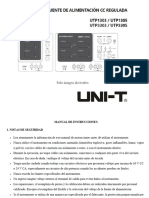 Manual de Instrucciones Fuente de Alimentación Uni-T 1305