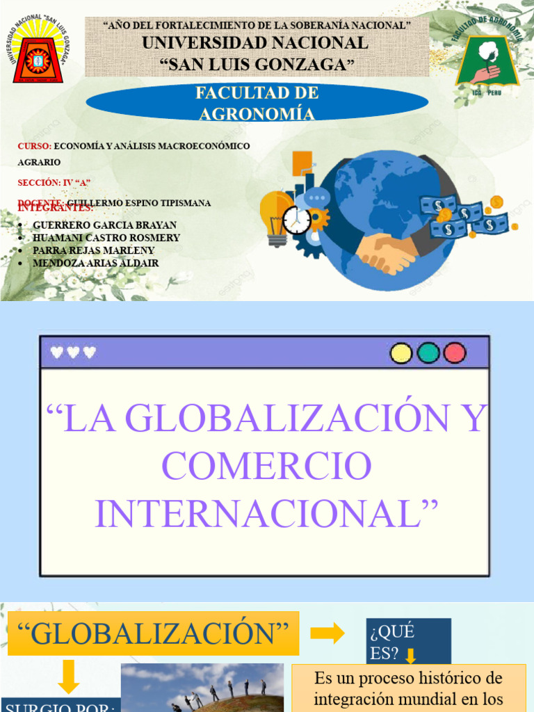 Globalización Y Comercio Internacional Grupo 4 Pdf Globalización
