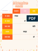 Emploi Du Temps Planning Hebdomadaire Coloré Formes Géométriques