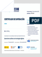 Certificado Operaciones Auxiliares