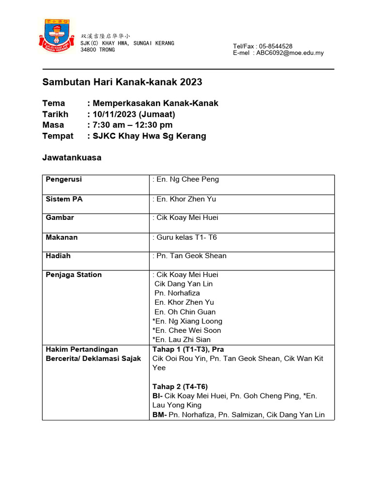 Hari Kanak Kanak AJK | PDF