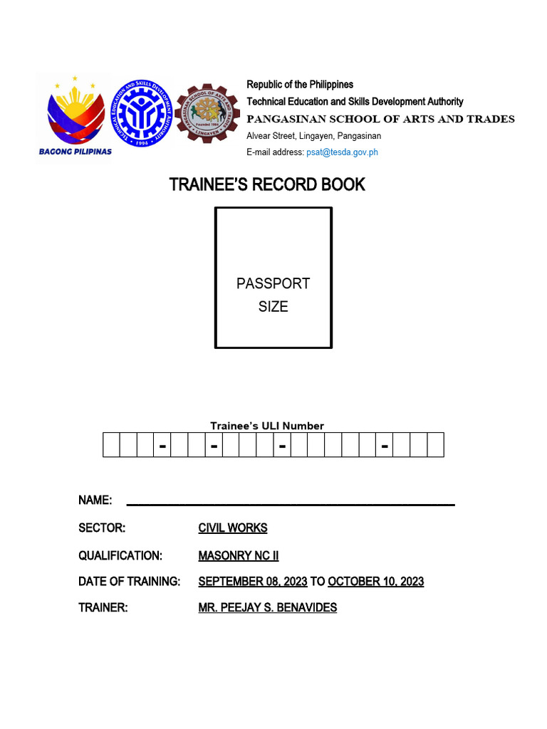 LRB Masonry NC II 2023 | PDF | Learning | Information
