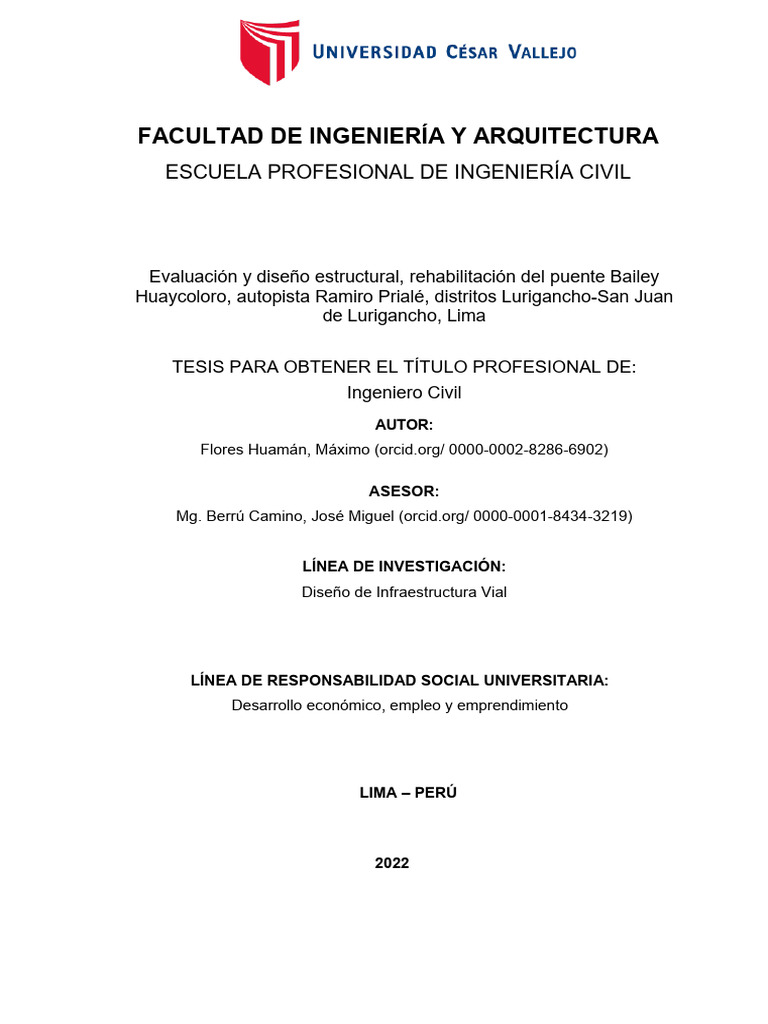 10M Flores HM SD (Puente) | PDF | Puente | Experimentar