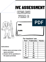 Year 6 Formative Assessment