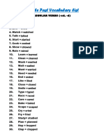 Simple Past Vocabulary List