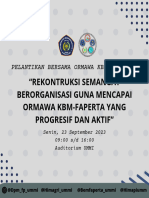 Rekontruksi Semangat Berorganisasi Guna Mencapai Ormawa Kbm-Faperta Yang Progresif Dan Aktif