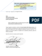 Carta de Solicitud de Banda