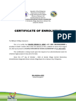 Certificate of Enrolment 1
