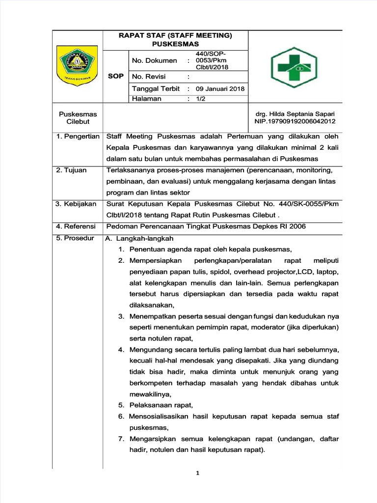 PDF 0055 Sop Staff Meeting - Compress | PDF