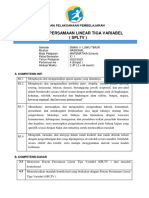 Sistem Persamaan Linear Tiga Variabel (SPLTV) : Rencana Pelaksanaan Pembelajaran