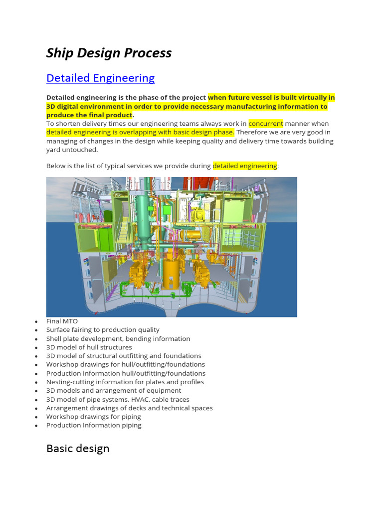 Ship Design Process PDF Naval Architecture Ships