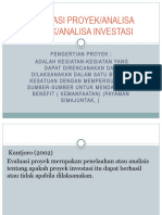 Evaluasi Proyek (Cost Benefit Analysis)