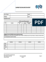 MECH REC93 - Equipment Receiving Inspection Report