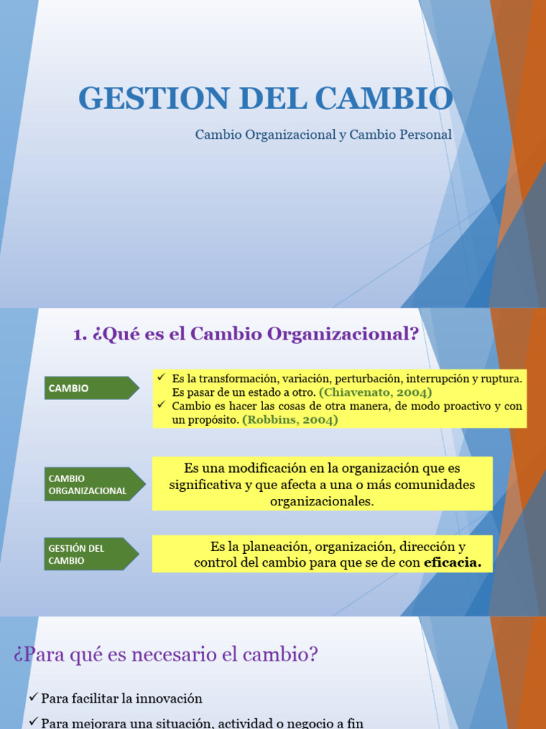 Gestión del Cambio Organizacional y Personal | PDF | Análisis FODA
